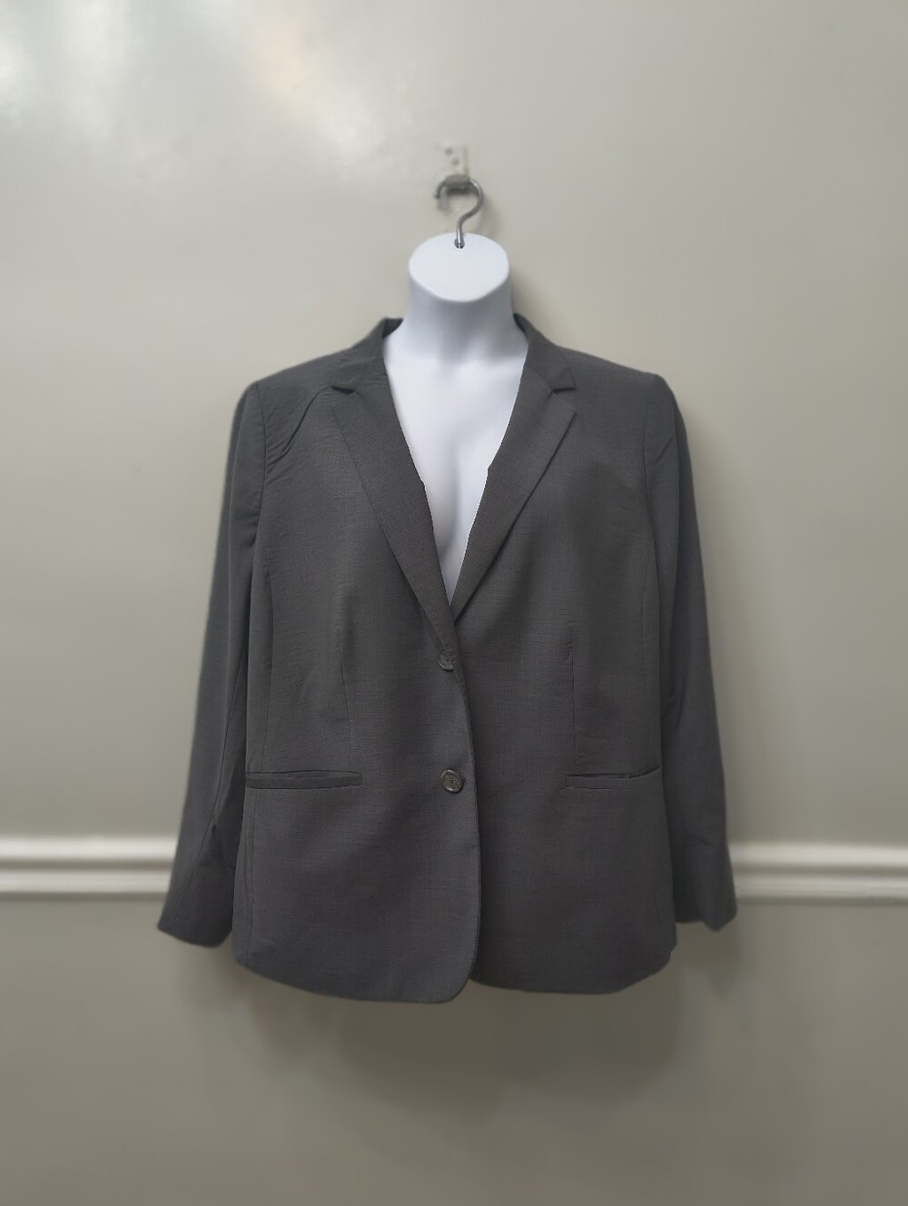 Talbots Gray Two-Button Women's Blazer